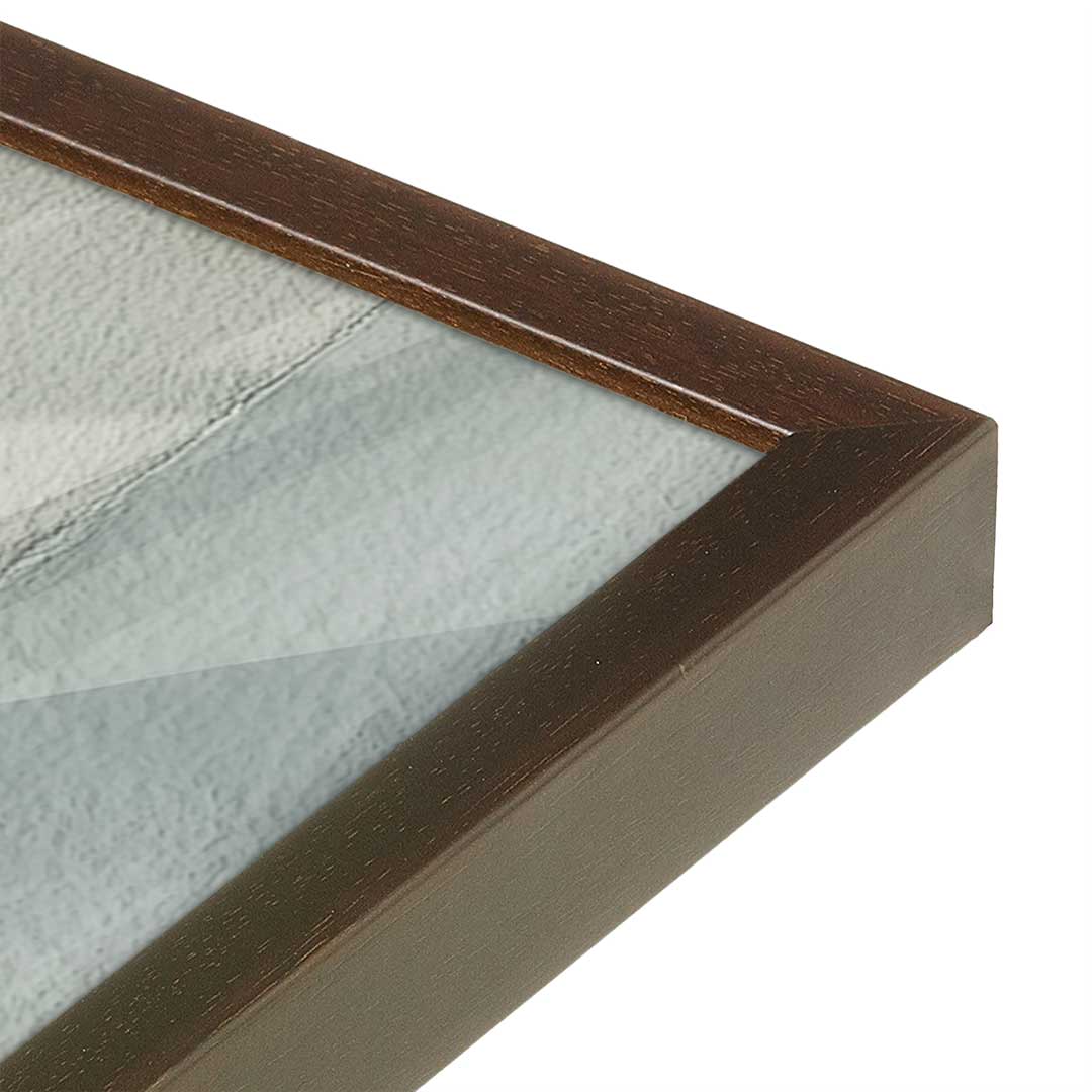 [Color:Espresso], Picture of art in a Espresso frame at an angle