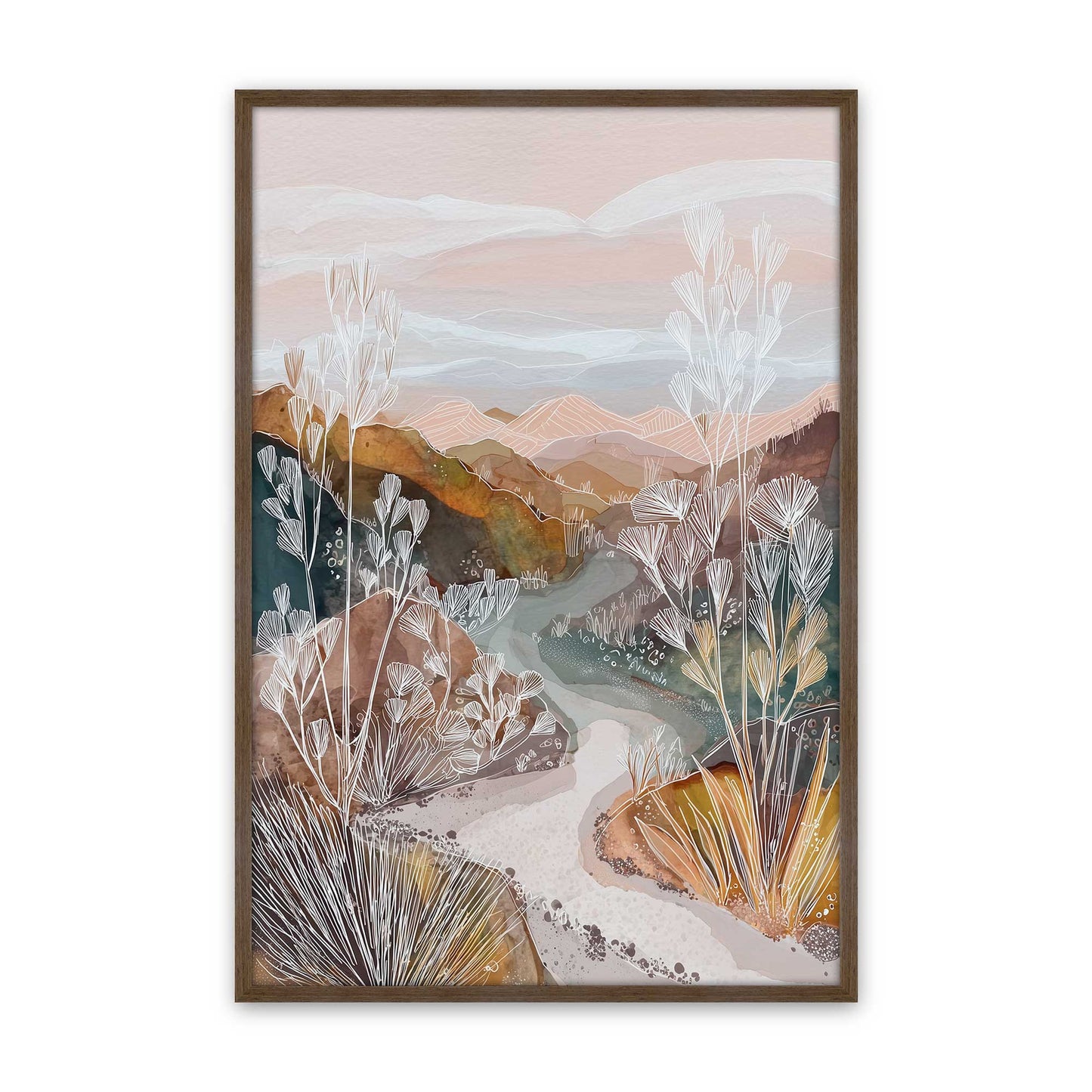 [Color:Walnut], Picture of art in a Walnut frame