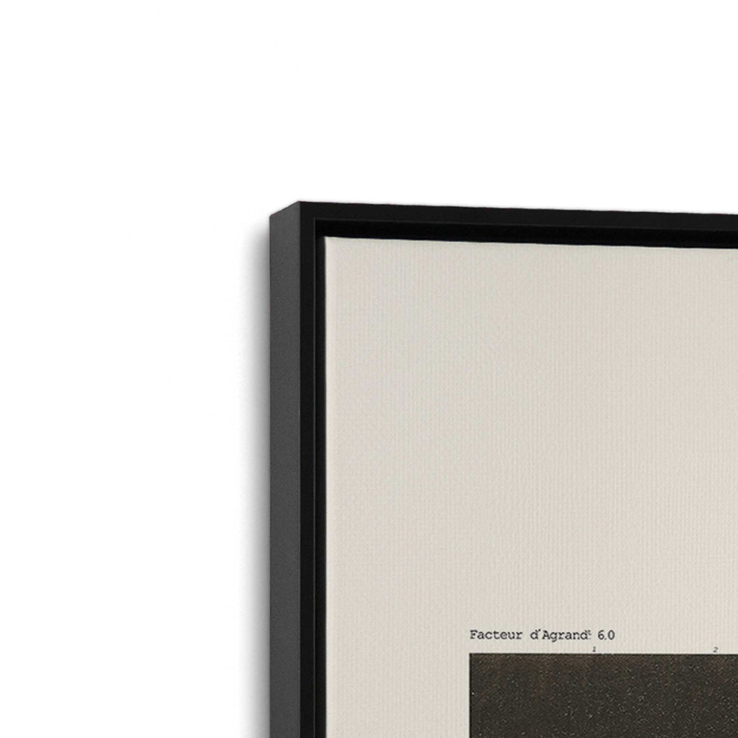 [Color:Satin Black], Picture of art in a Satin Black frame at an angle