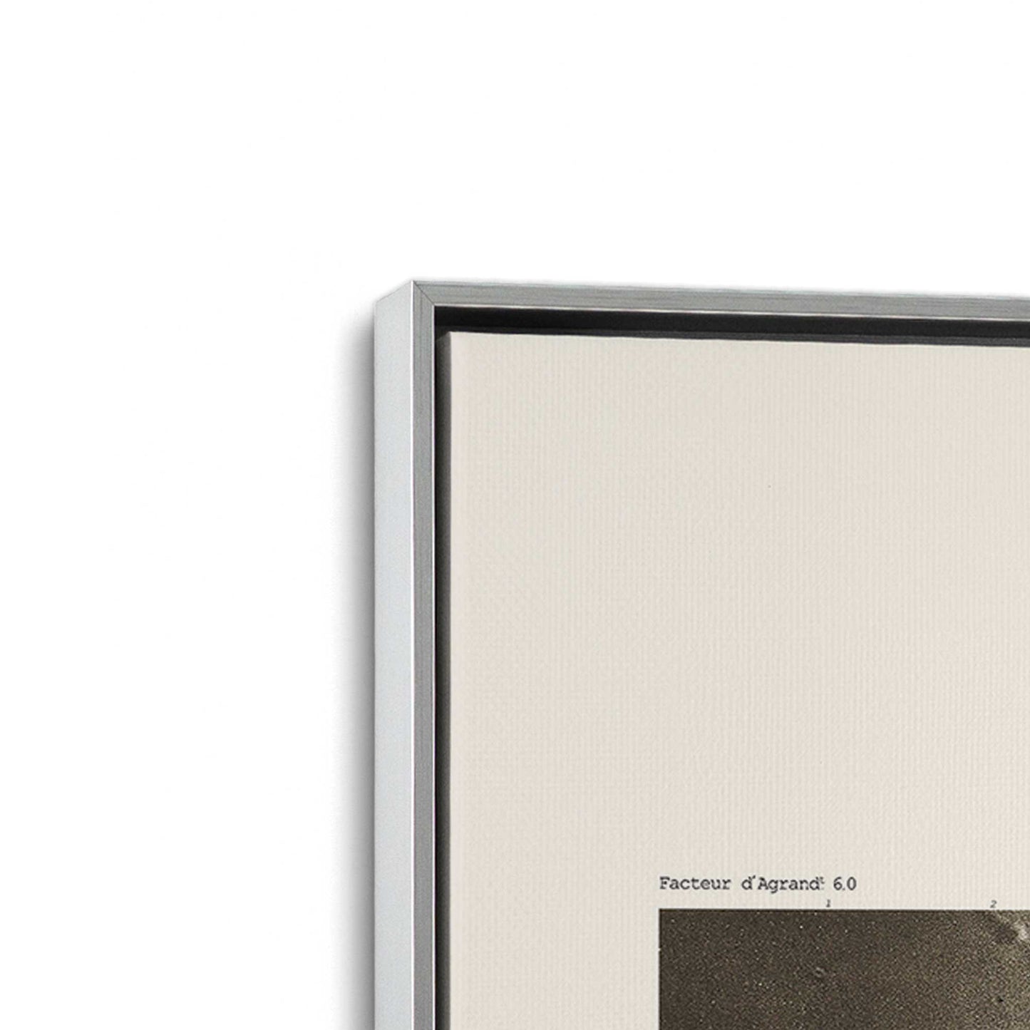 [Color:Polished Chrome], Picture of art in a Polished Chrome frame at an angle