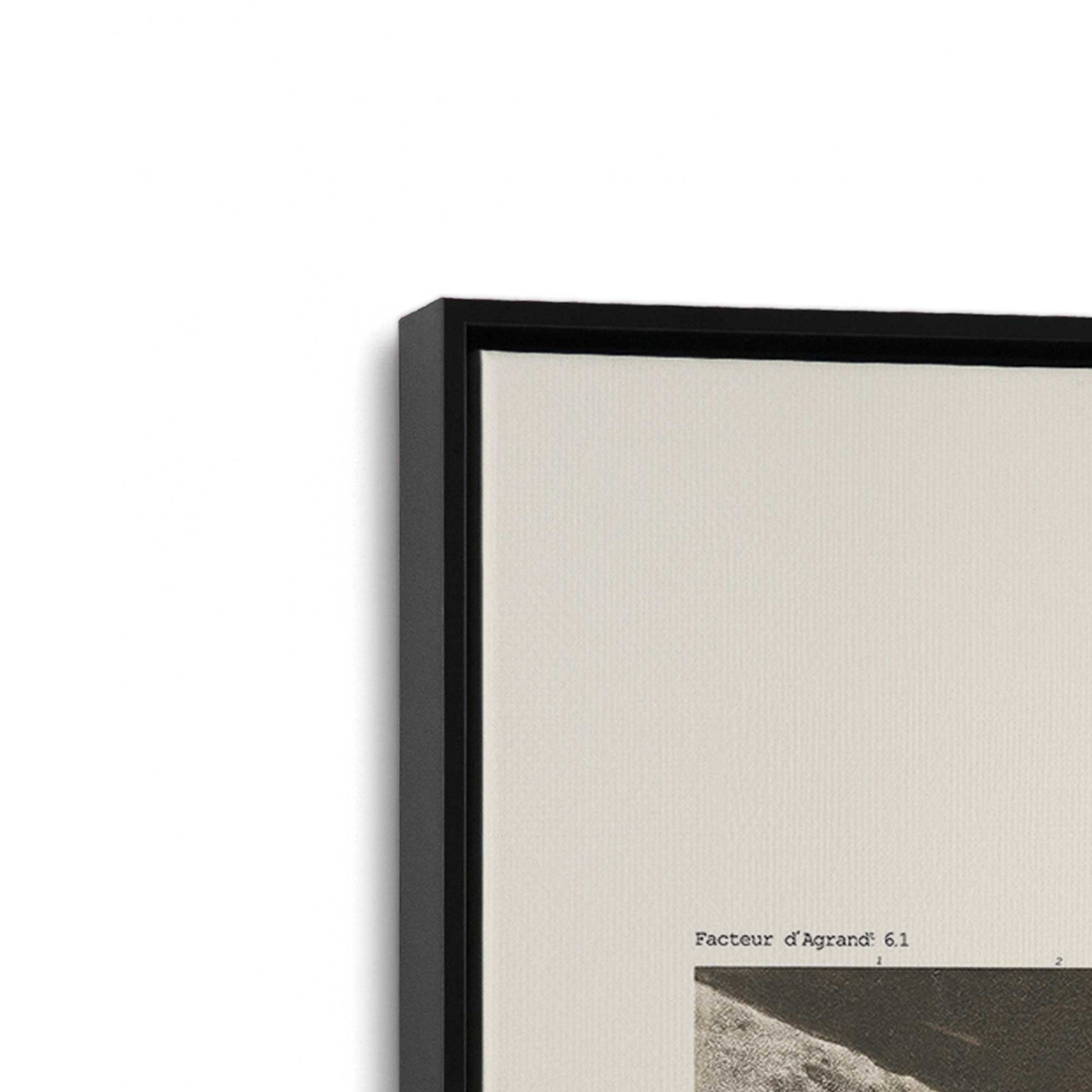 [Color:Satin Black], Picture of art in a Satin Black frame at an angle