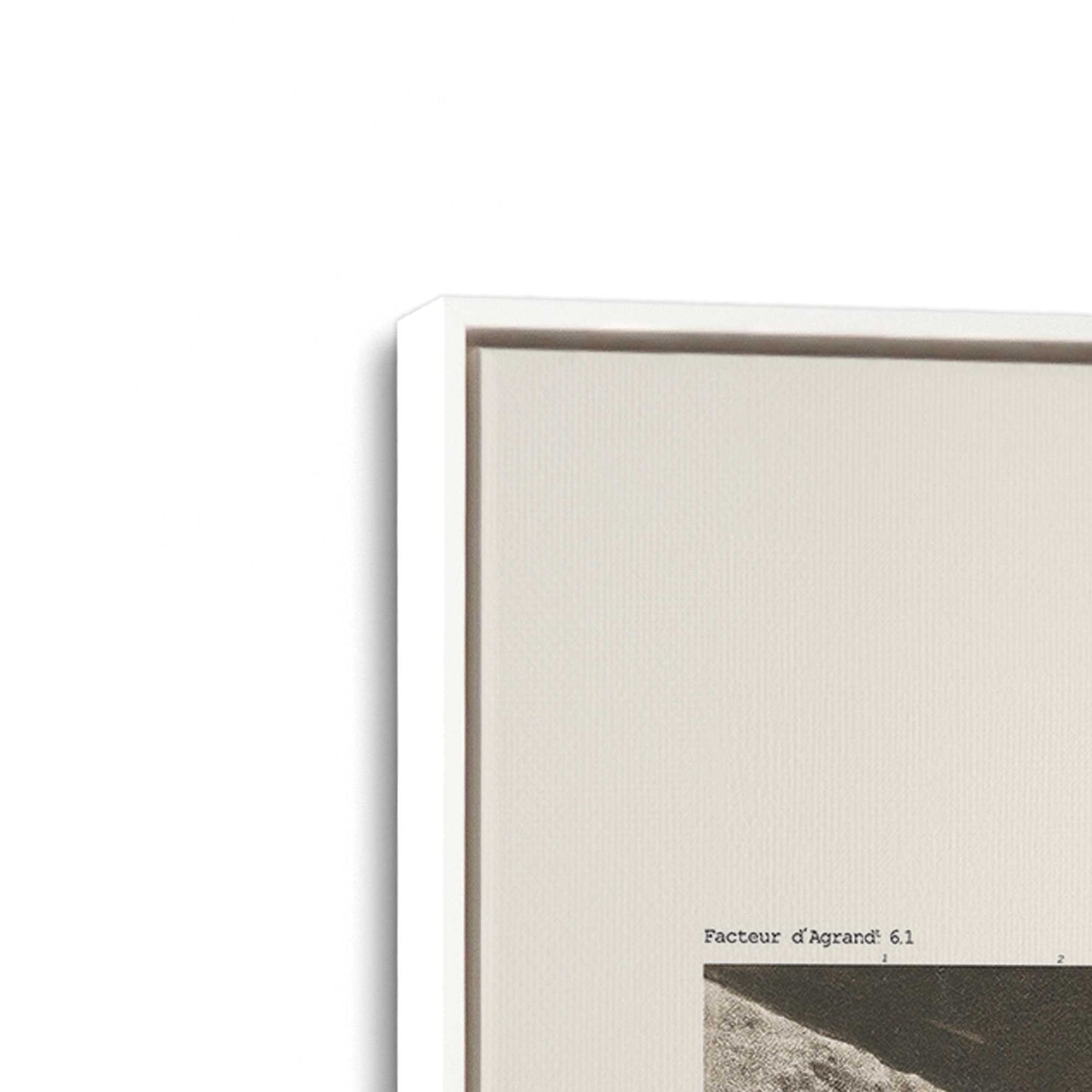 [Color:Opaque White], Picture of art in a White frame at an angle