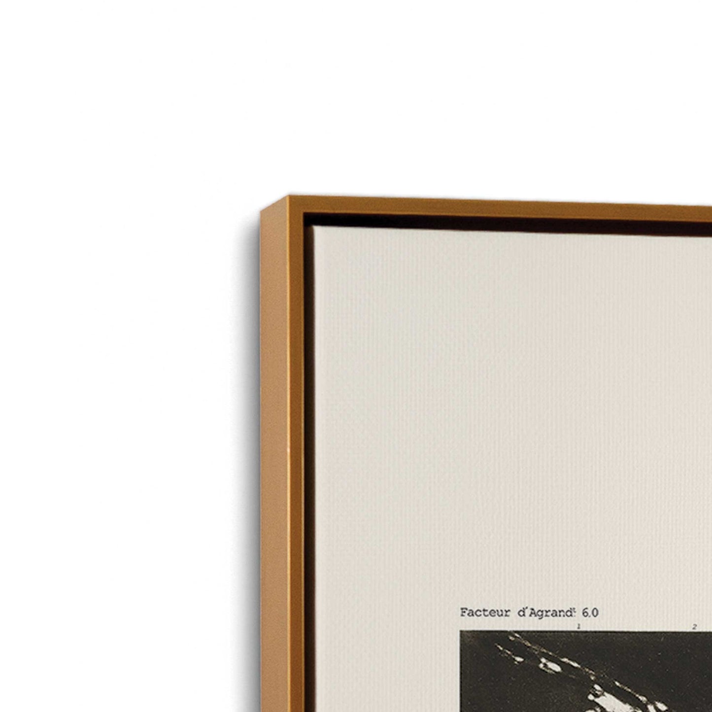 [Color:Polished Gold], Picture of art in a Polished Gold frame at an angle