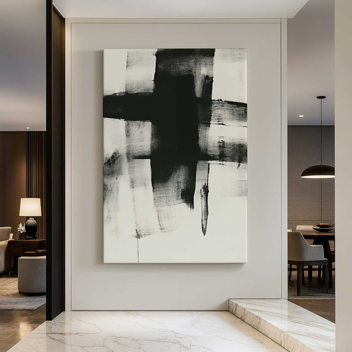 [Color:Stretched Canvas], Picture of art in a room