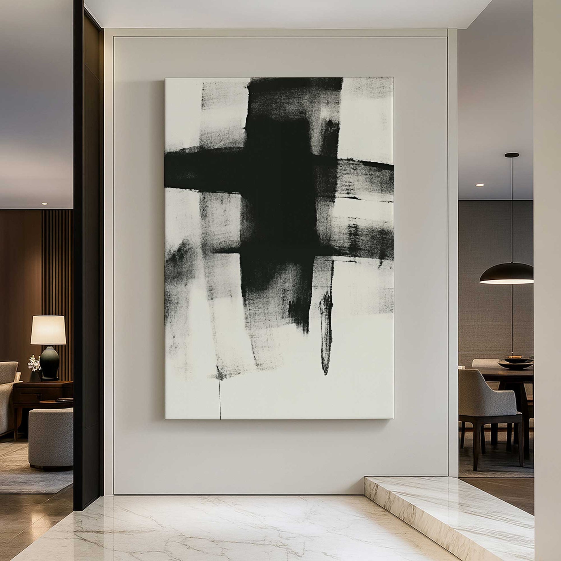 [Color:Stretched Canvas], Picture of art in a room