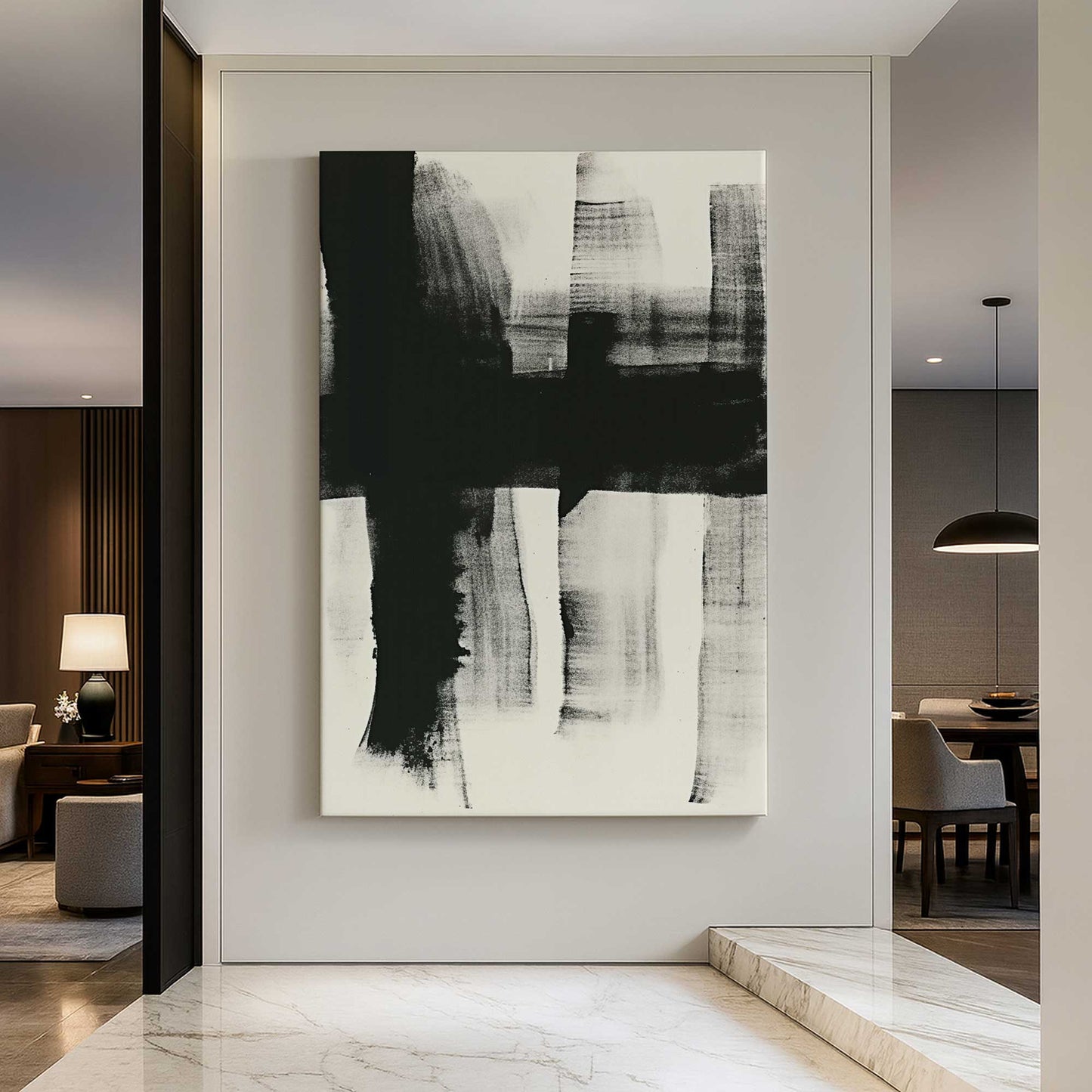 [Color:Stretched Canvas], Picture of art in a room