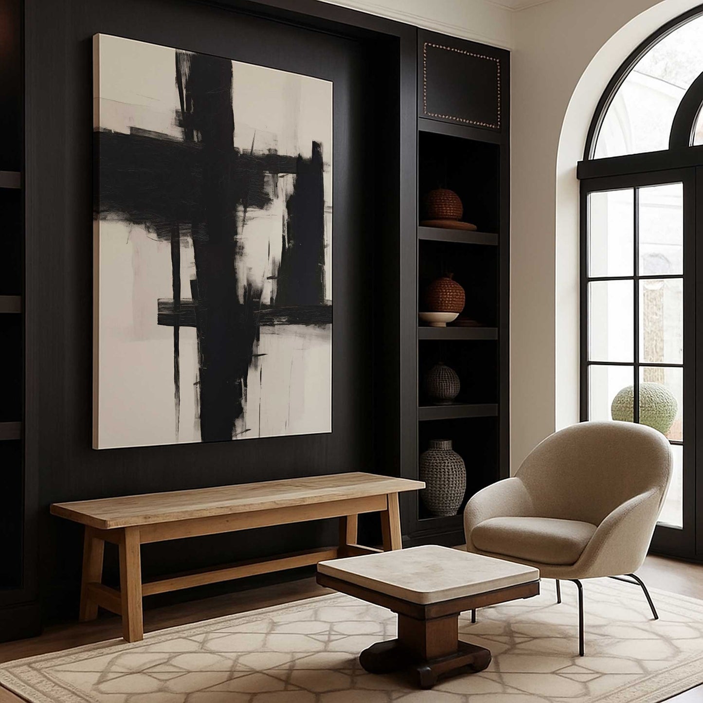 [Color:Stretched Canvas], Picture of art in a room