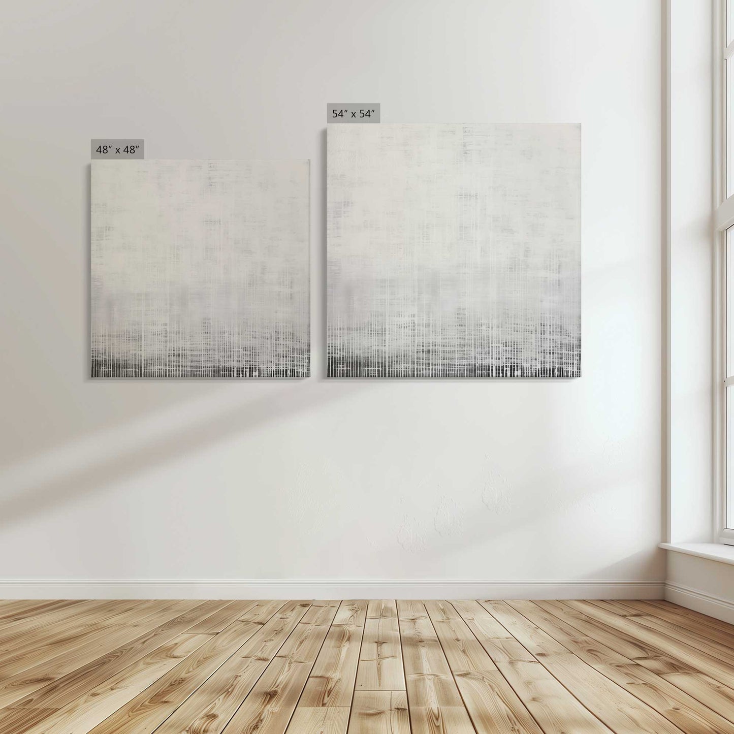 [Color:Stretched Canvas], Image showing the size comparisons