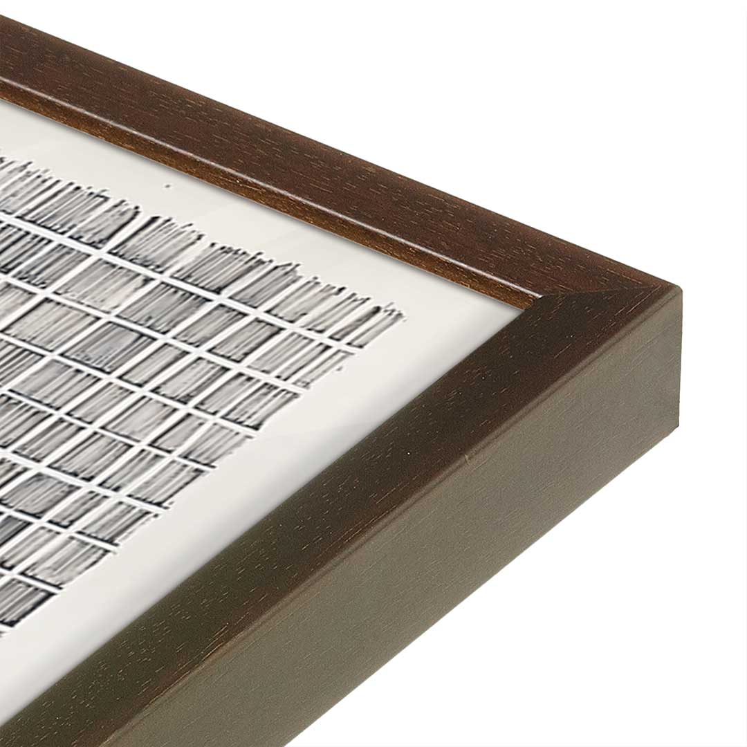 [Color:Espresso], Picture of art in a Espresso frame at an angle