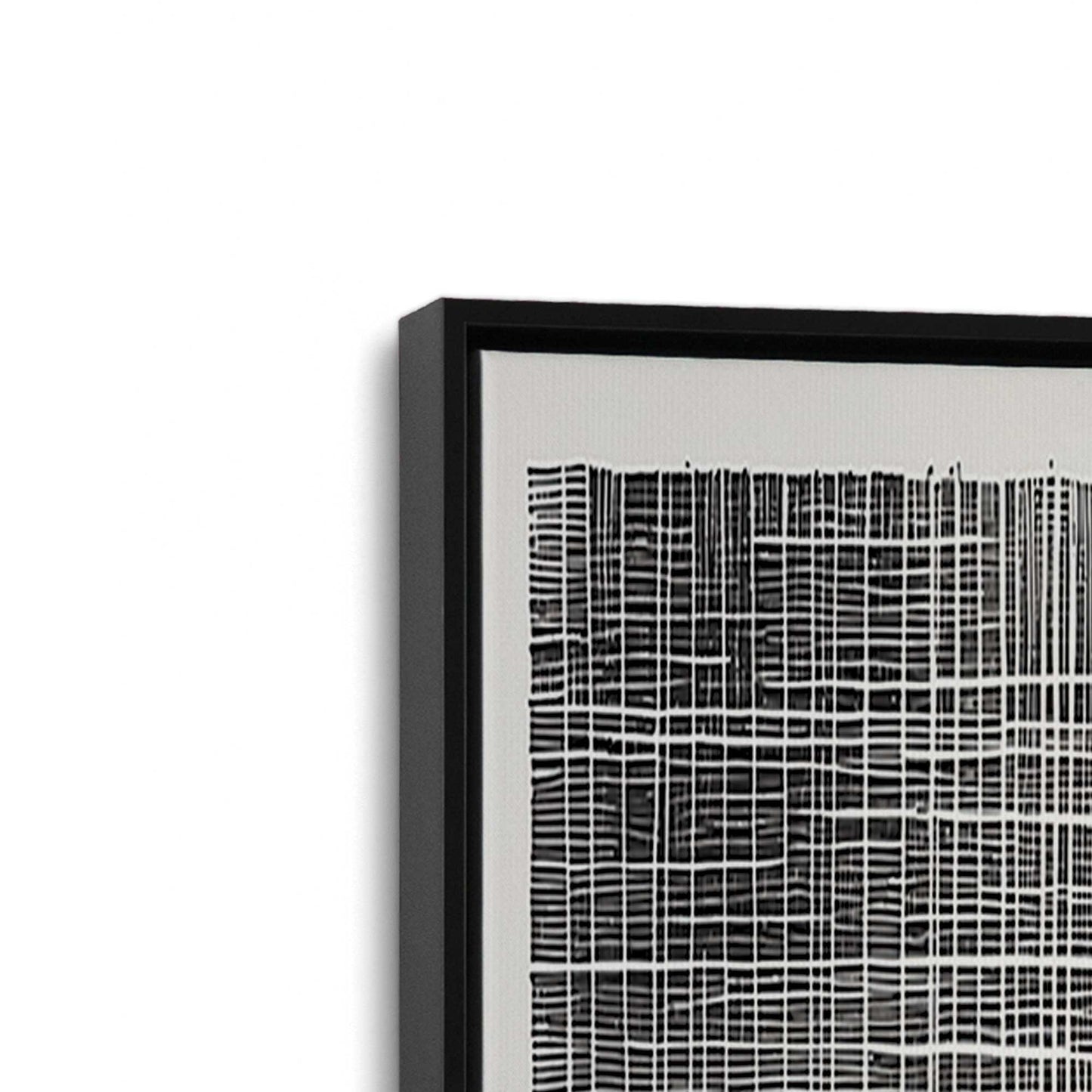 [Color:Satin Black], Picture of art in a Satin Black frame at an angle
