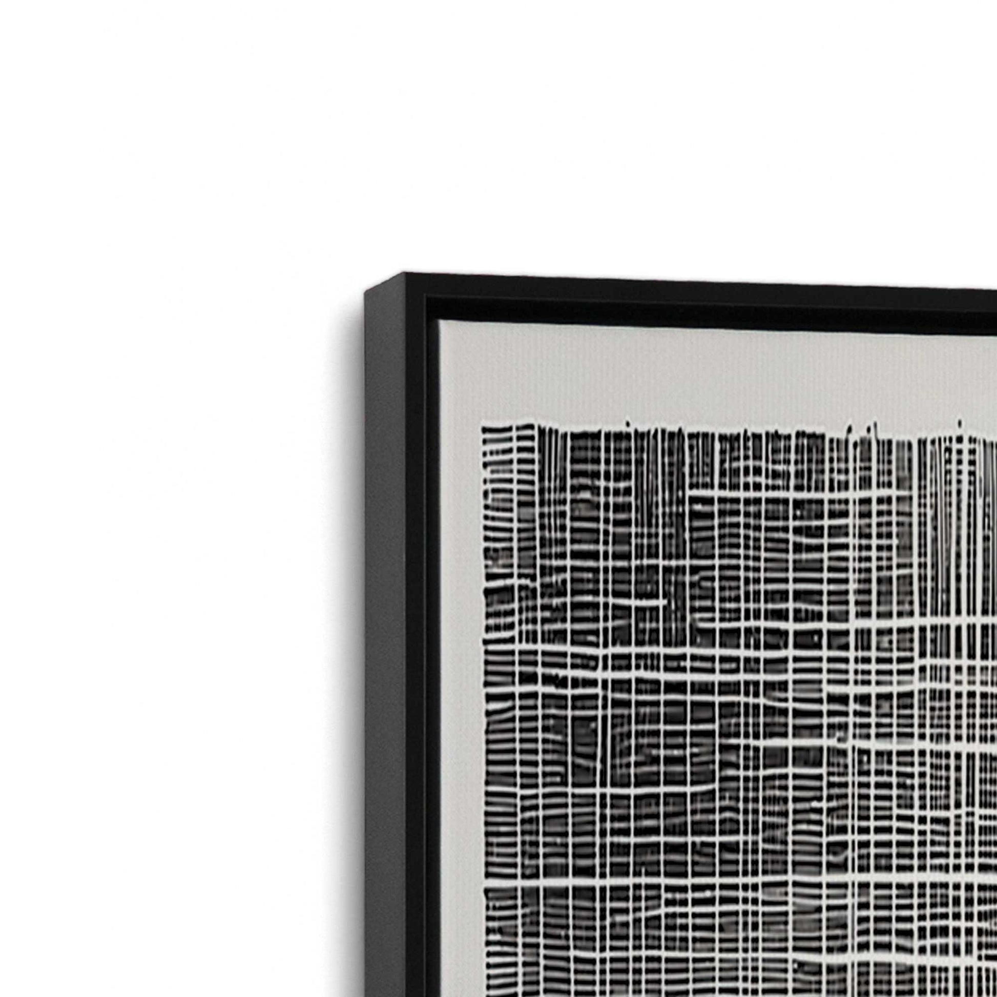 [Color:Satin Black], Picture of art in a Satin Black frame at an angle