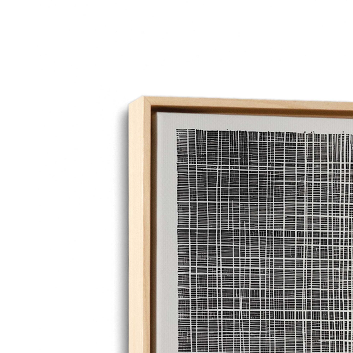 [Color:American Maple], Picture of art in a American Maple frame at an angle
