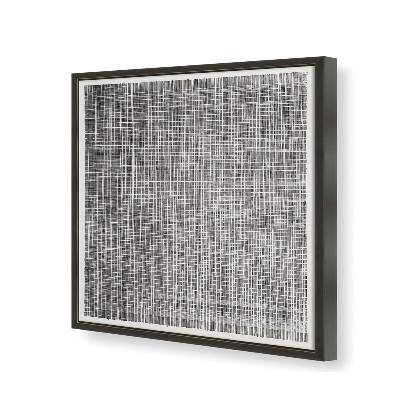 [Color:Satin Black], Picture of art in a Satin Black frame of the corner