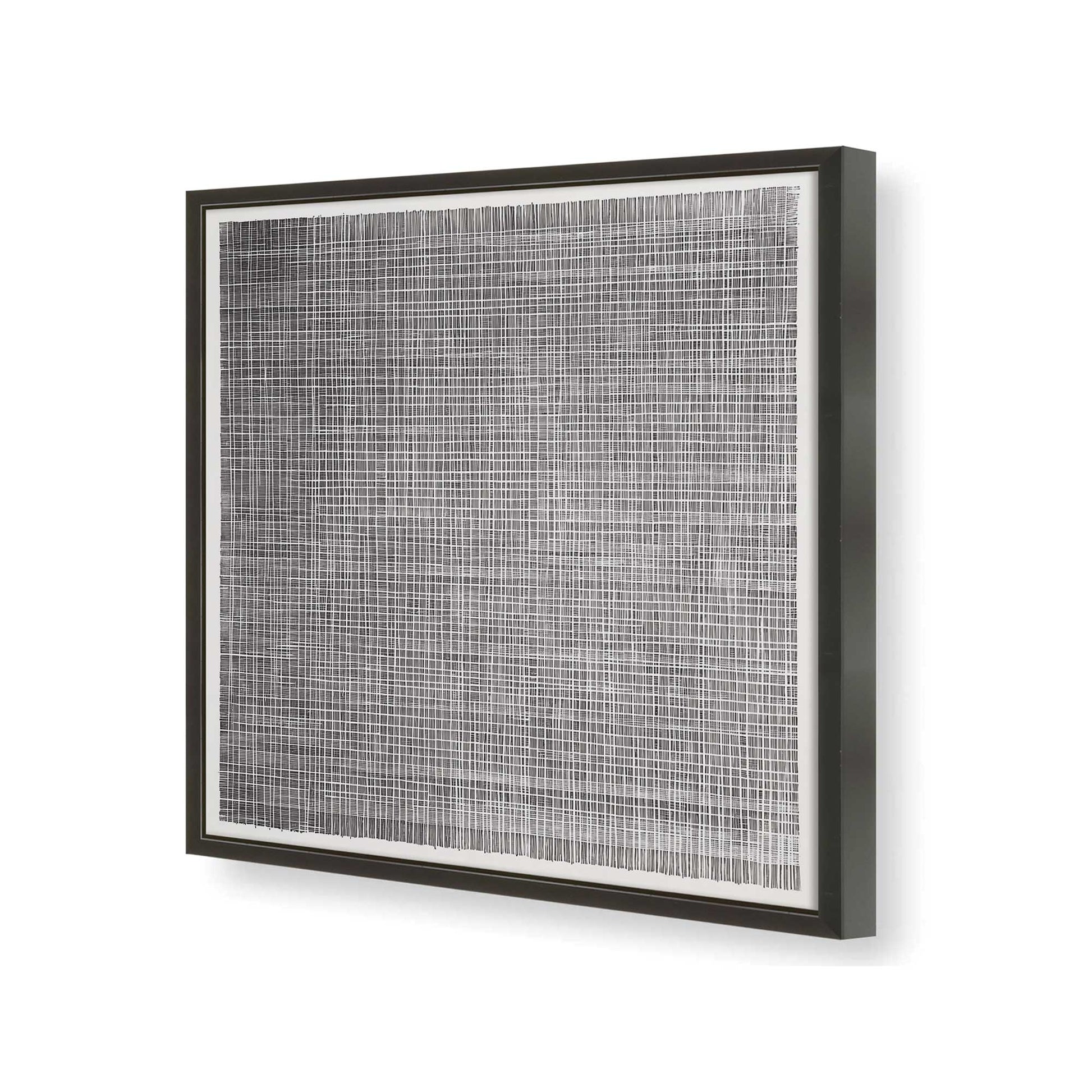 [Color:Satin Black], Picture of art in a Satin Black frame of the corner
