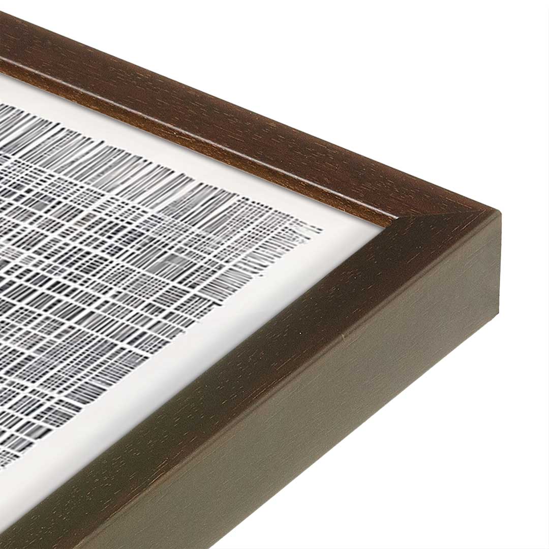 [Color:Espresso], Picture of art in a Espresso frame at an angle
