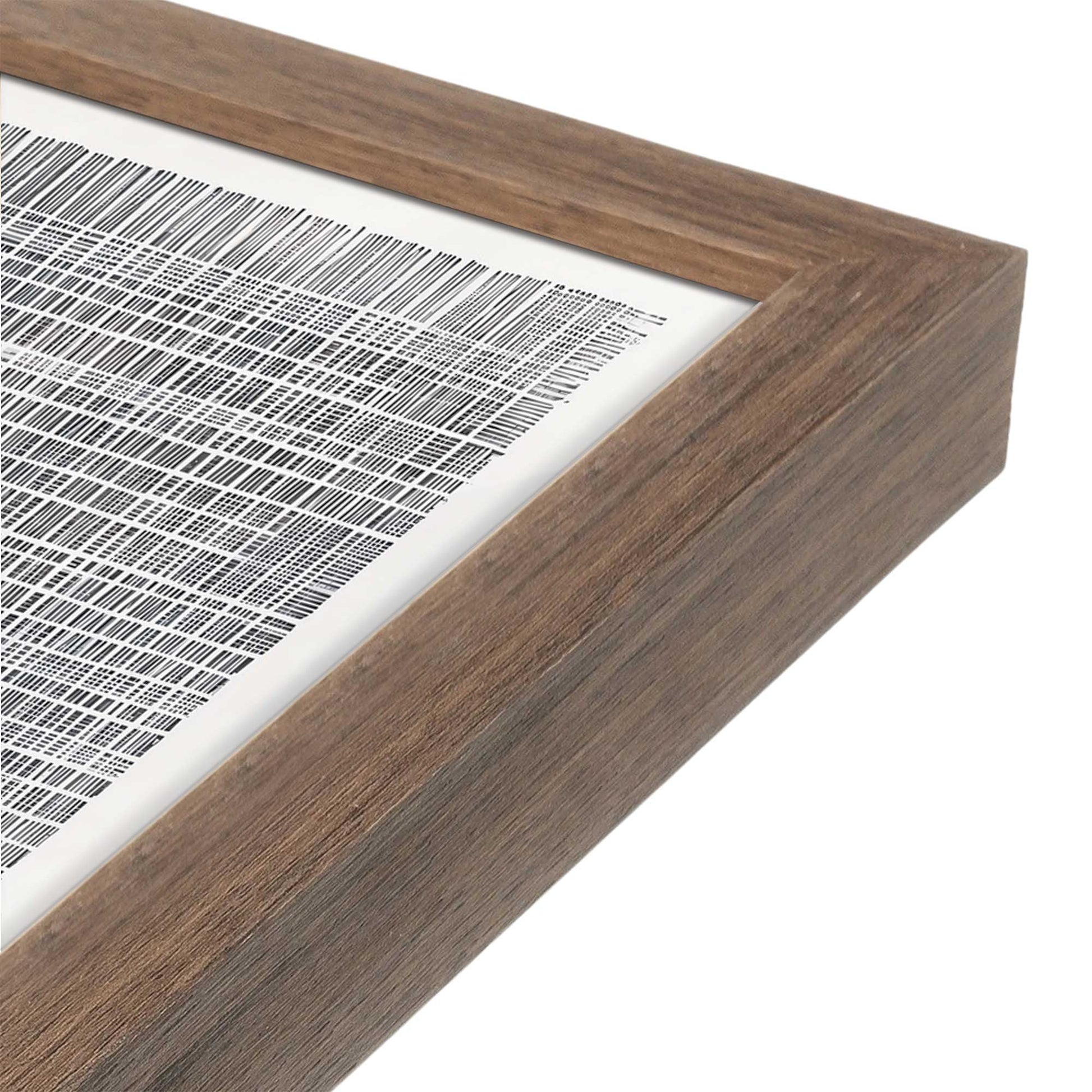 [Color:Walnut], Picture of art in a Walnut frame at an angle