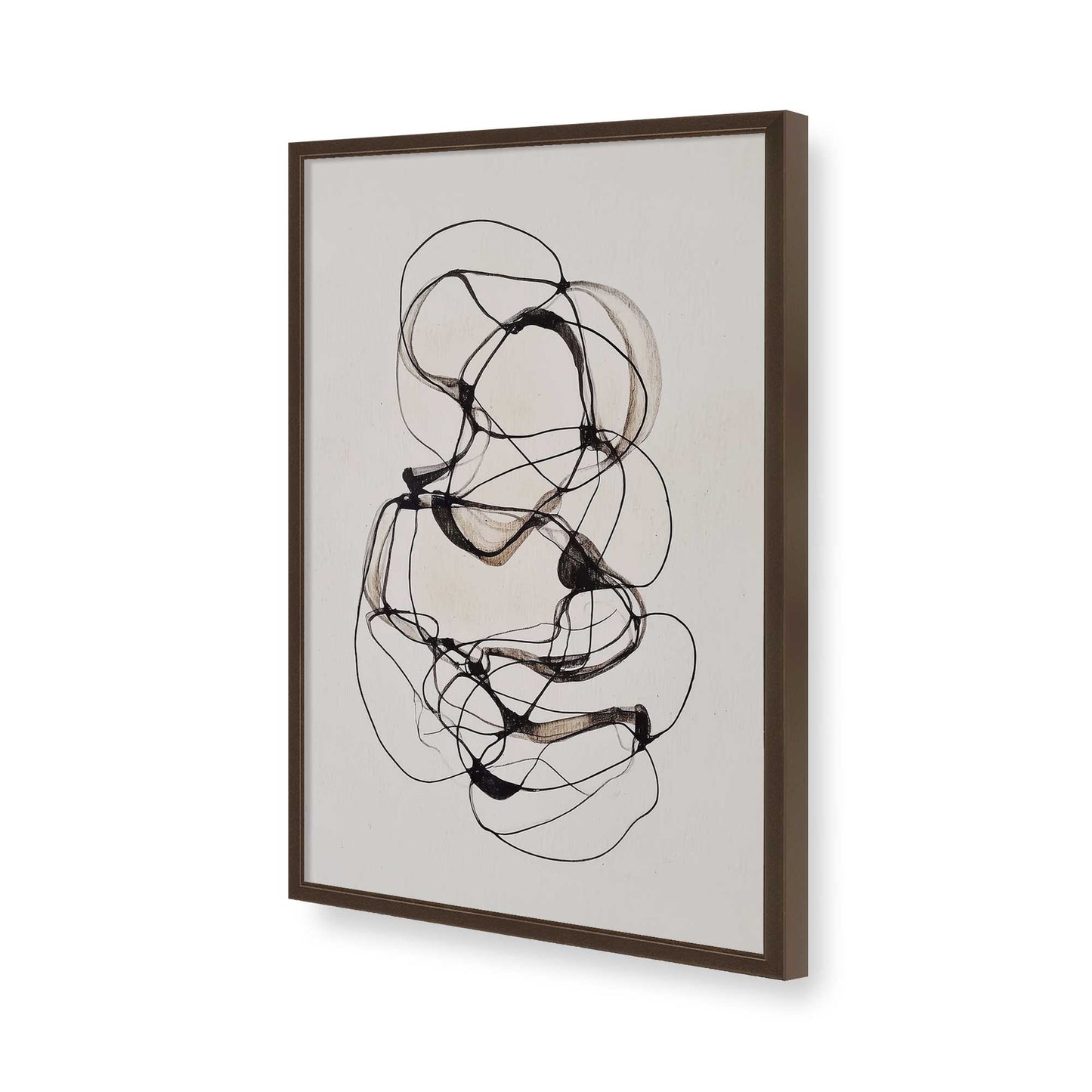 [Color:Brown], Picture of art in a Brown frame of the corner