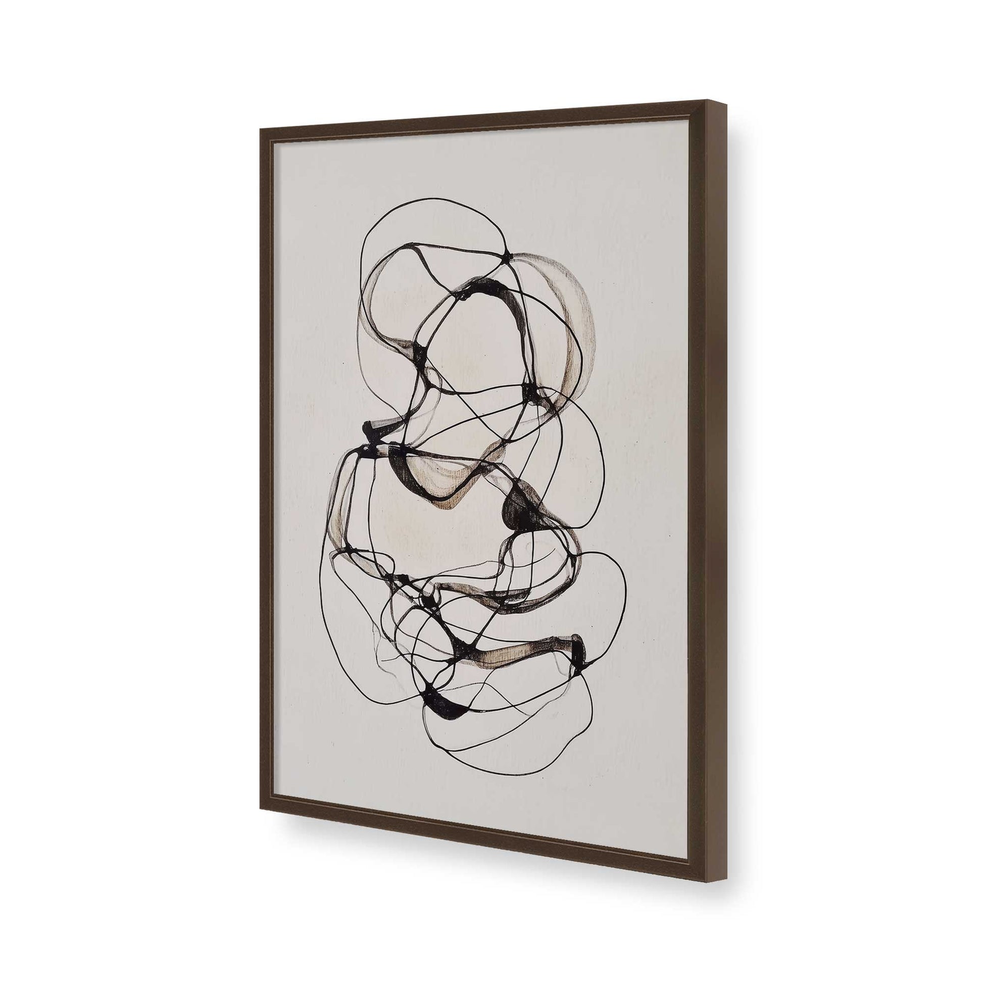 [Color:Brown], Picture of art in a Brown frame of the corner