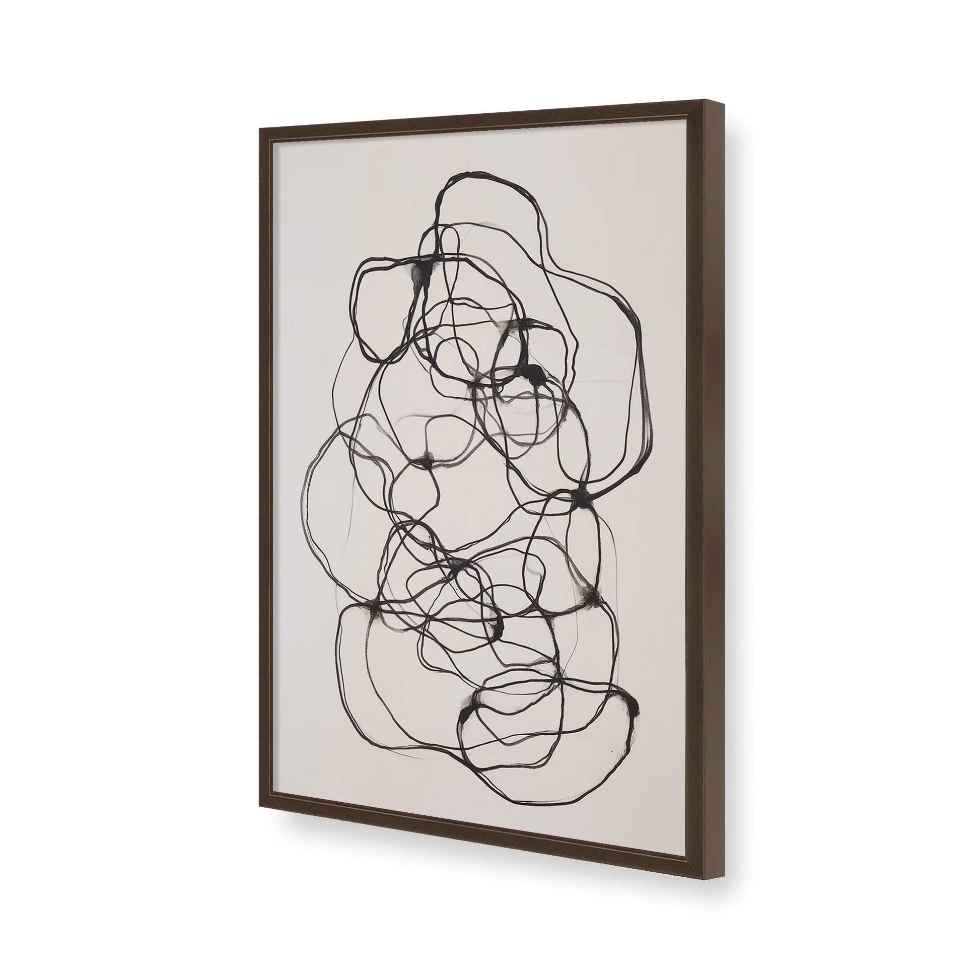 [Color:Brown], Picture of art in a Brown frame of the corner