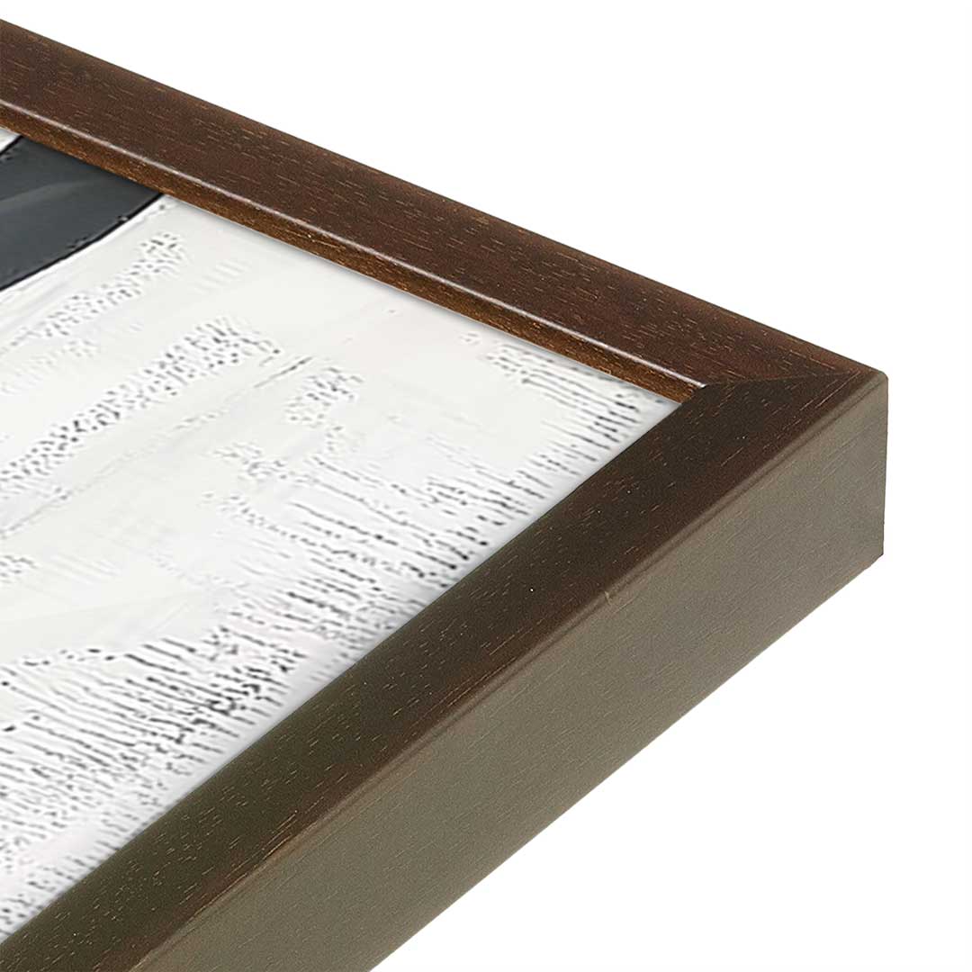 [Color:Brown], Picture of art in a Brown frame at an angle