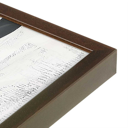 [Color:Brown], Picture of art in a Brown frame at an angle
