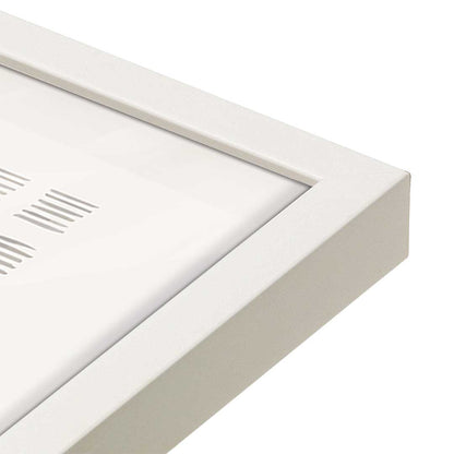 [Color:Opaque White], Picture of art in a Opaque White frame at an angle
