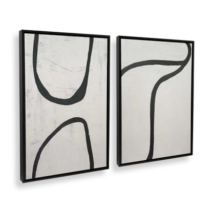 [Color:Satin Black], Picture of art in a Satin Black frame at an angle
