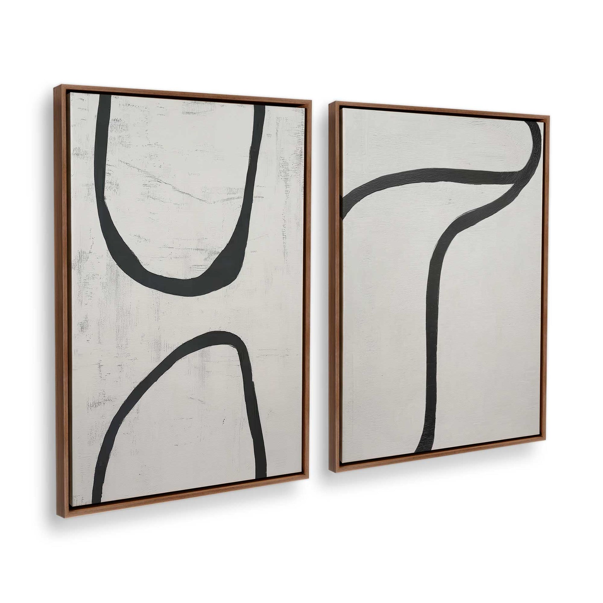 [Color:Walnut], Picture of art in a Walnut frame at an angle