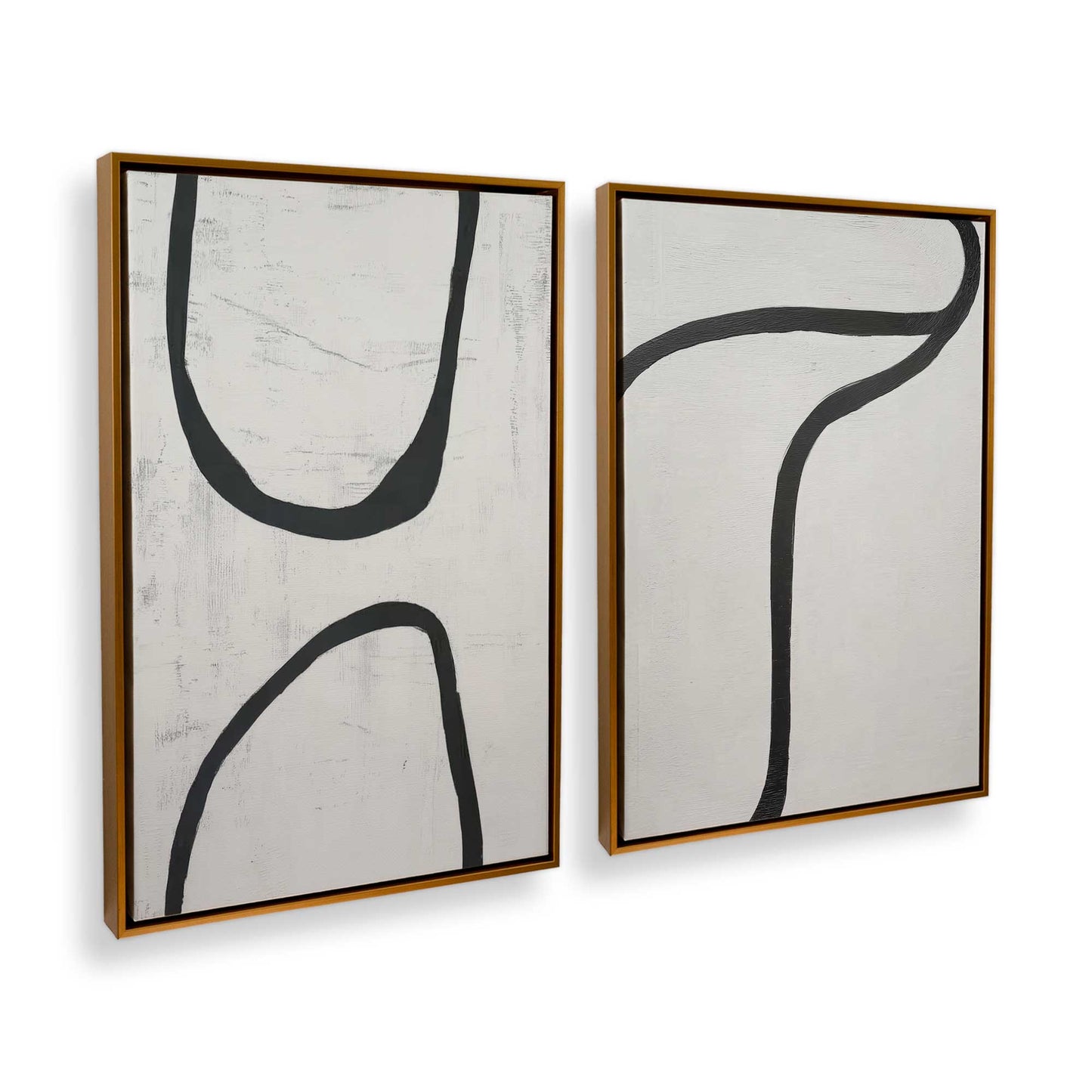 [Color:Polished Gold], Picture of art in a Polished Gold frame at an angle