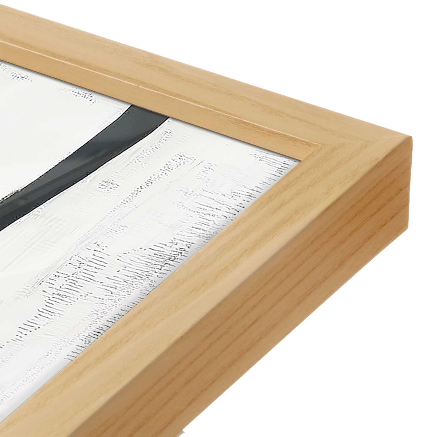 [Color:American Maple], Picture of art in a American Maple frame of the corner