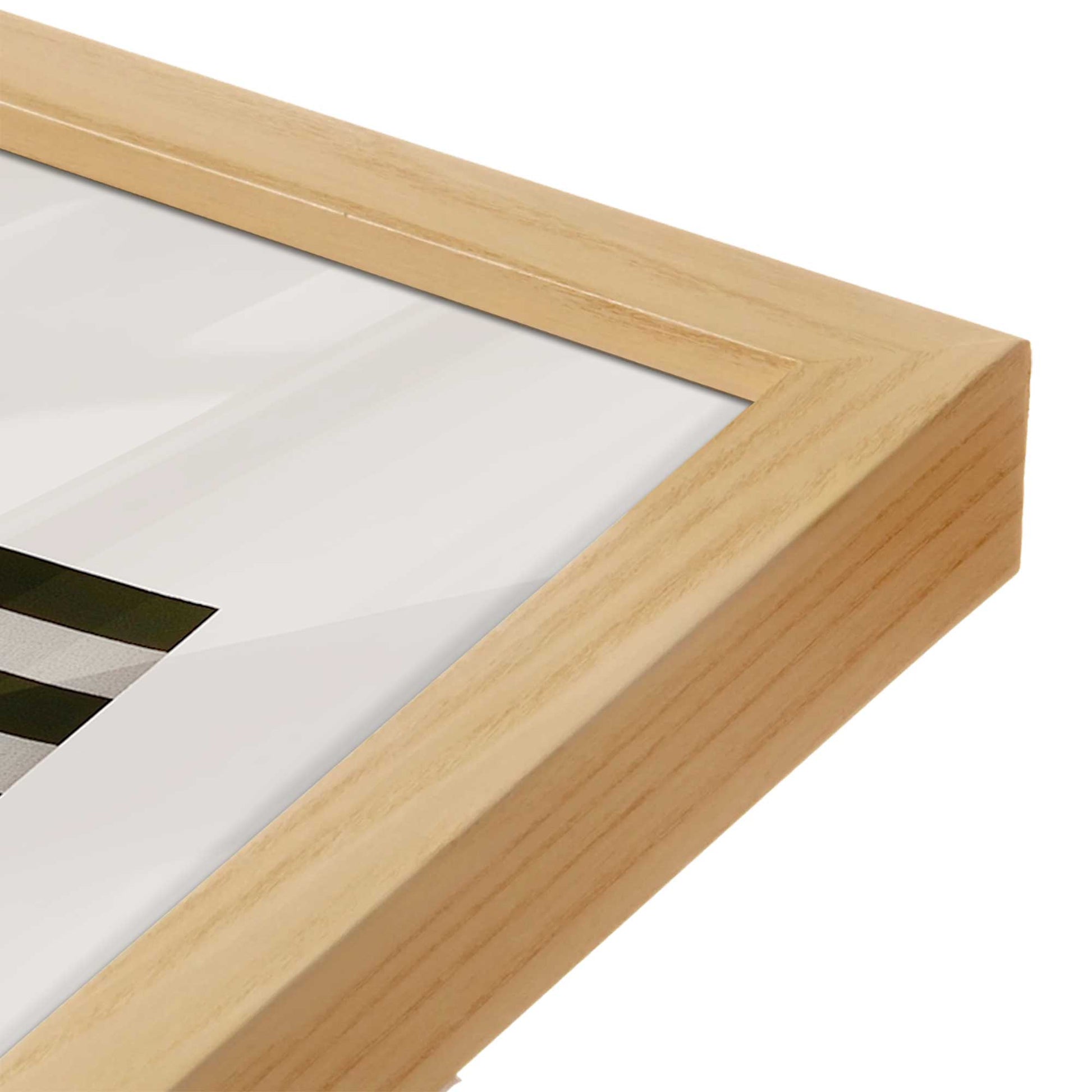[Color:American Maple], Picture of art in a American Maple frame of the corner