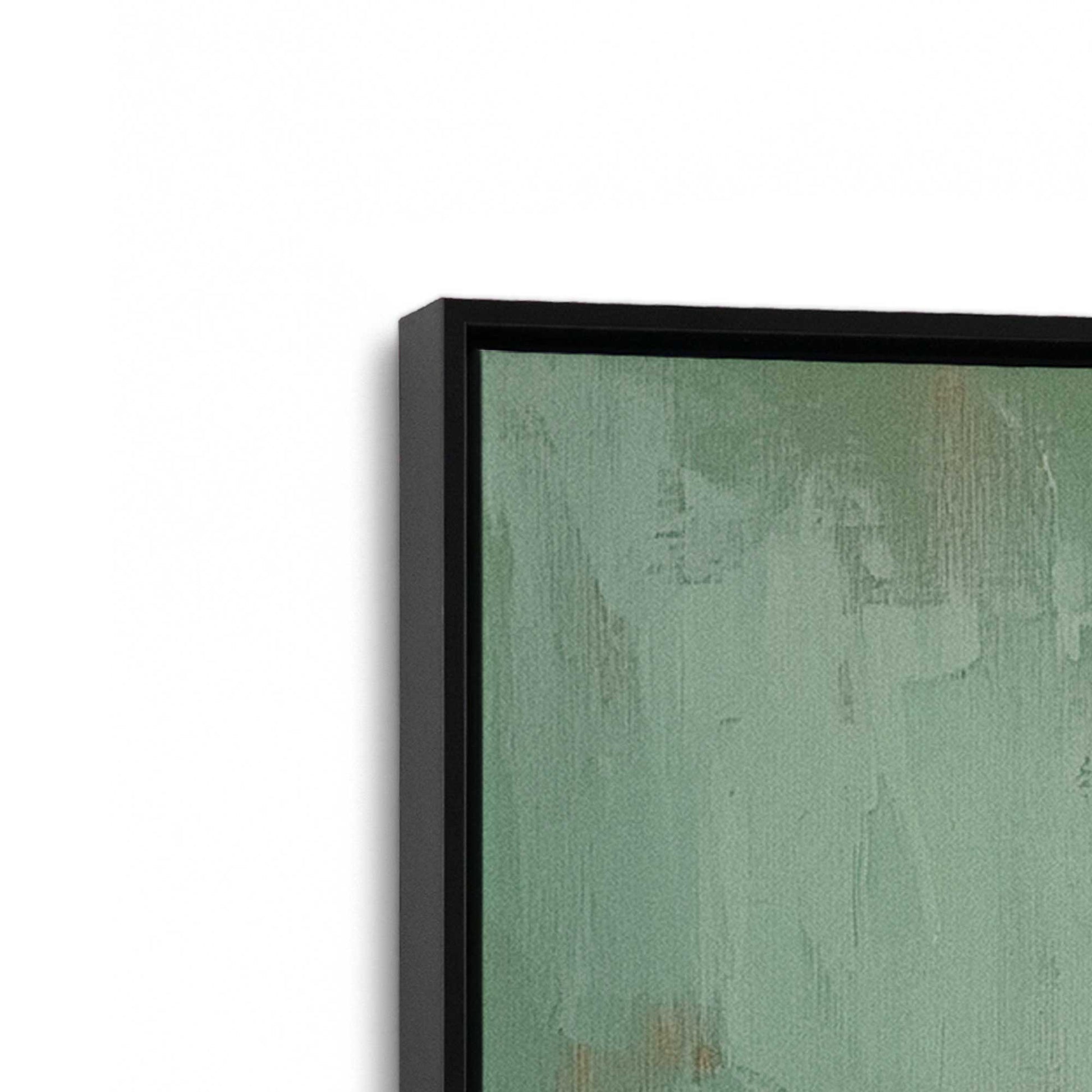 [Color:Satin Black], Picture of art in a Satin Black frame at an angle