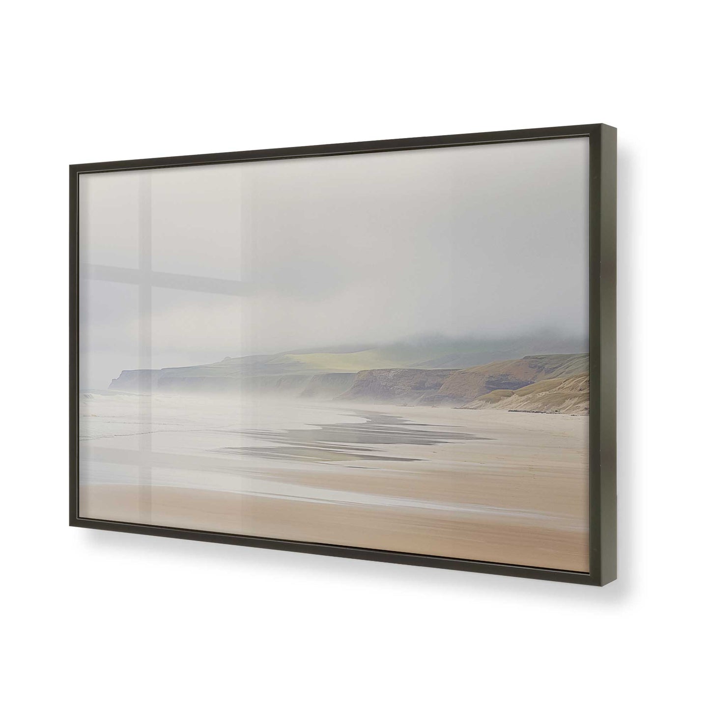 [Color:Satin Black], Picture of art in a Satin Black frame of the corner