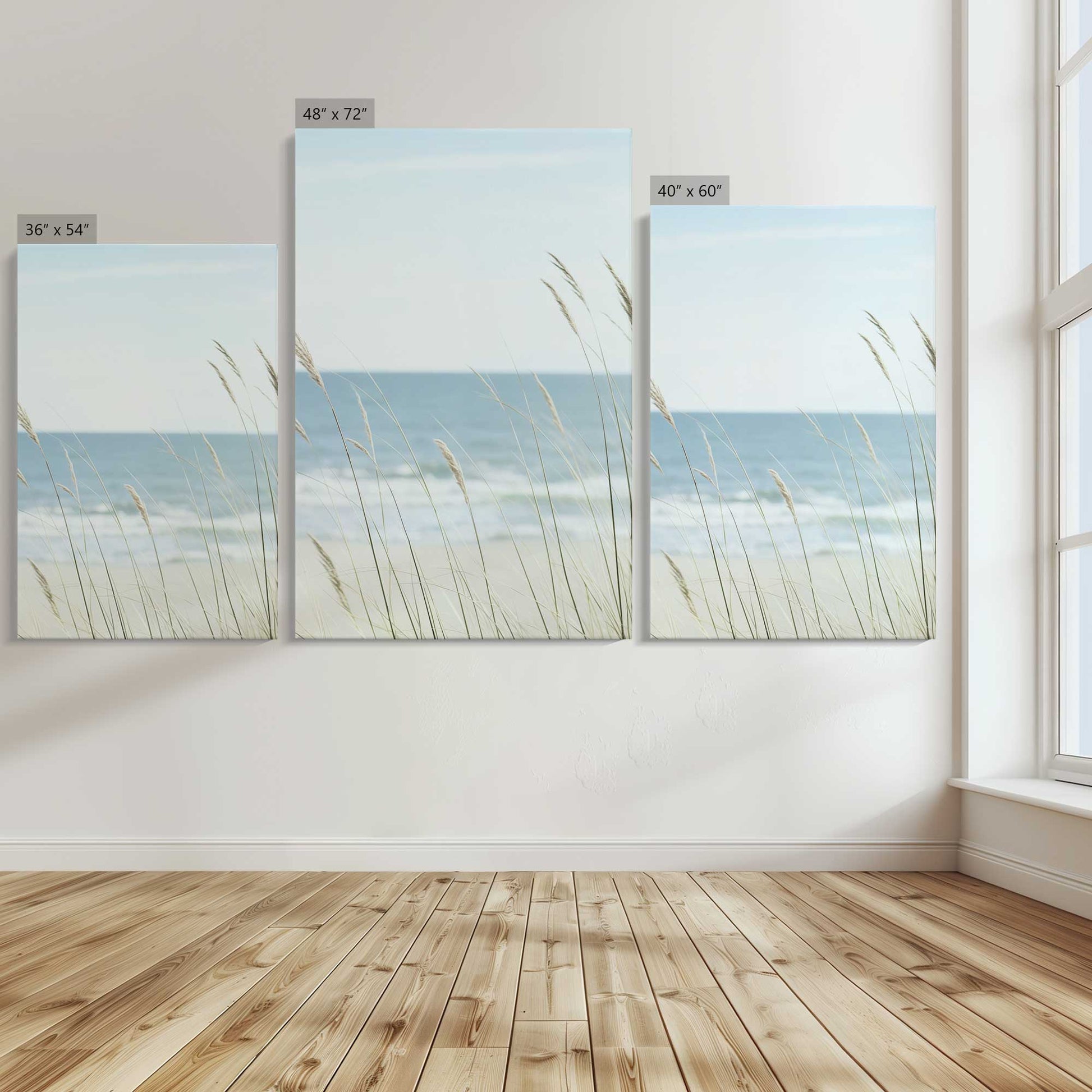 [Color:Stretched Canvas], Image showing the size comparisons
