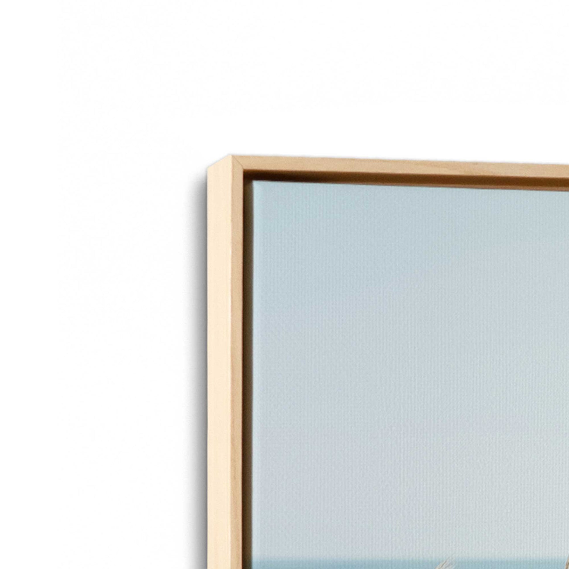[Color:American Maple], Picture of art in a American Maple frame at an angle