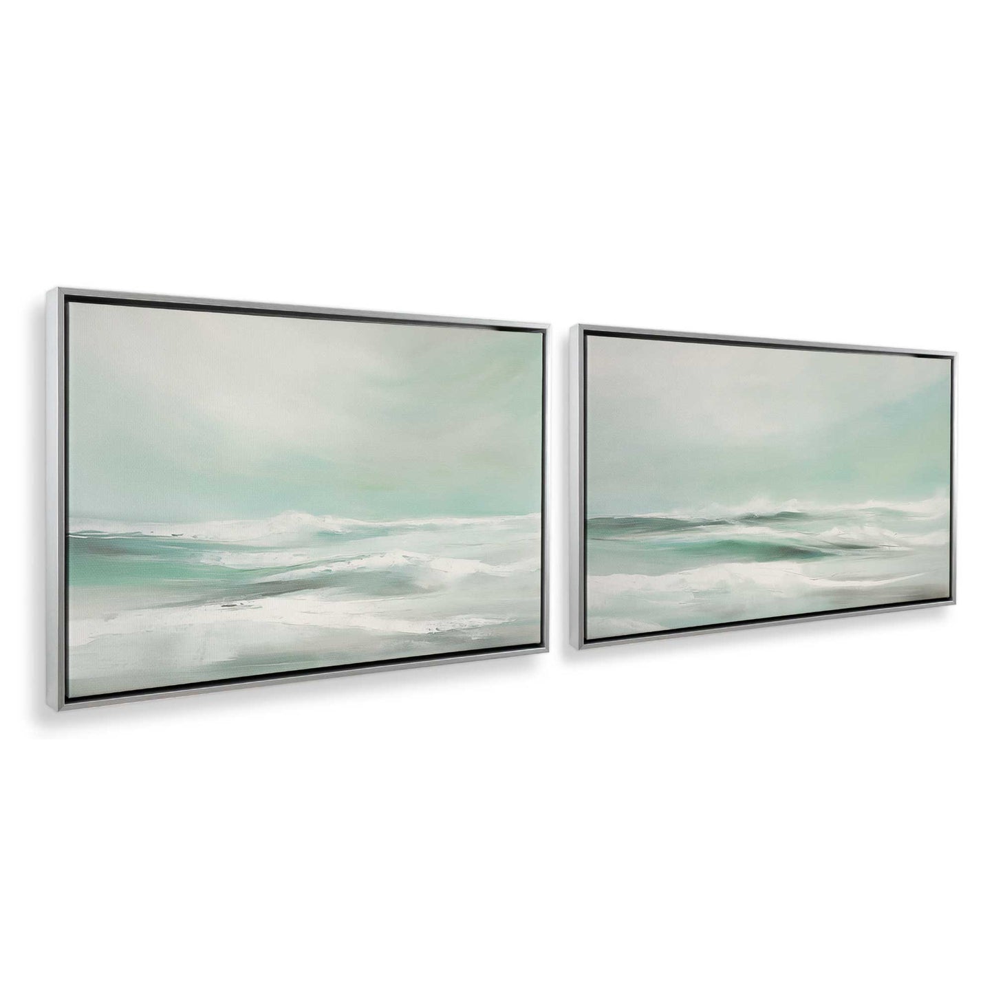 [Color:Opaque White], Picture of art in a White frame at an angle