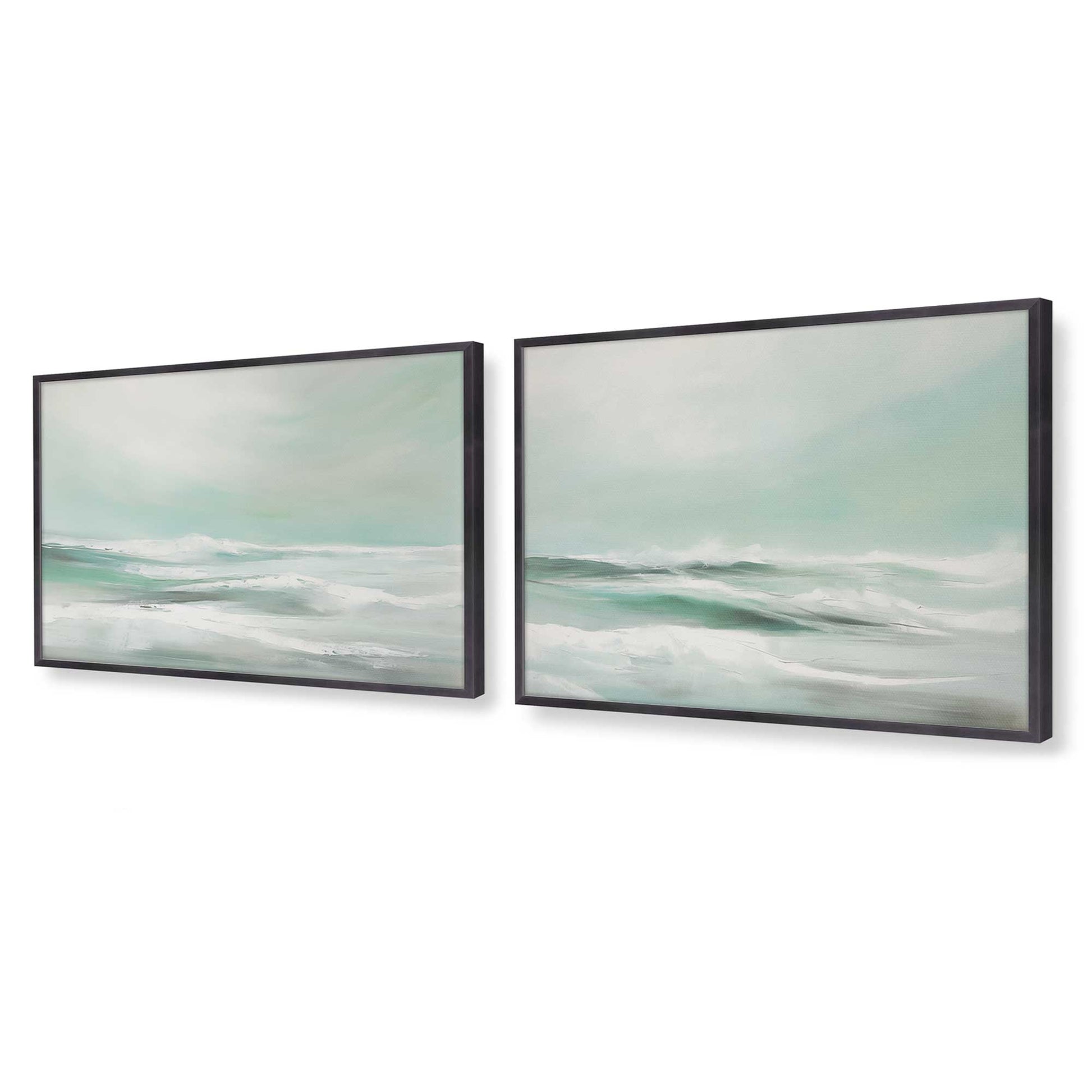 [Color:Weathered Zinc], Picture of art in a Weathered Zinc frame at an angle