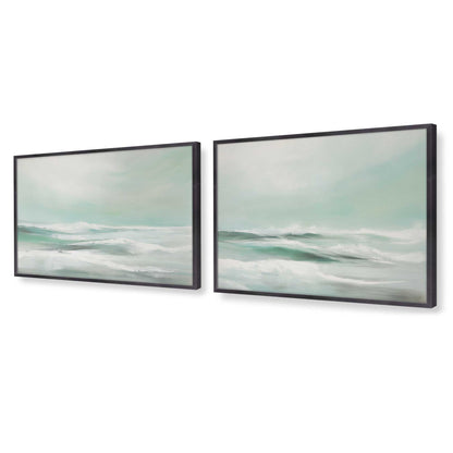 [Color:Weathered Zinc], Picture of art in a Weathered Zinc frame at an angle