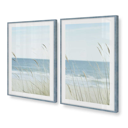 [Color:Electric Sky], Picture of art in a Electric Sky frame at an angle