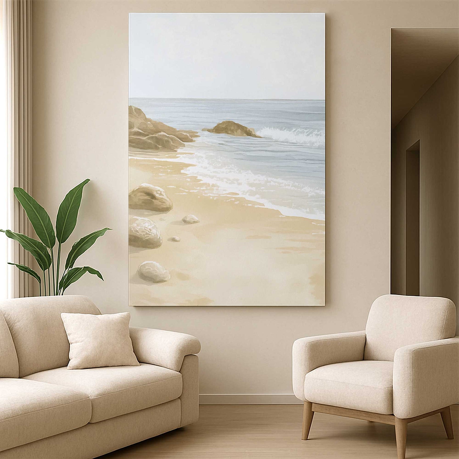[Color:Stretched Canvas], Picture of art in a room