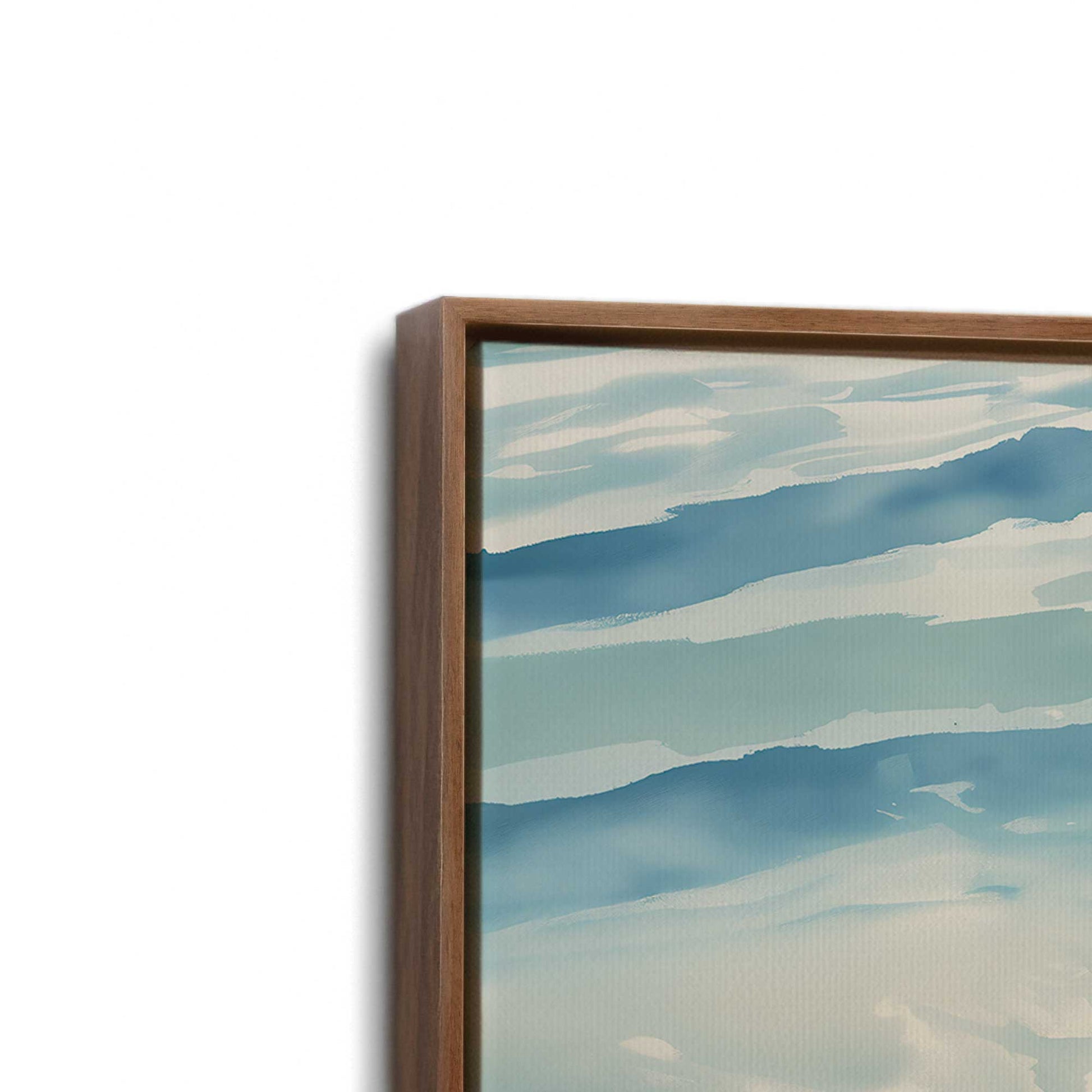 [Color:Walnut], Picture of art in a Walnut frame at an angle