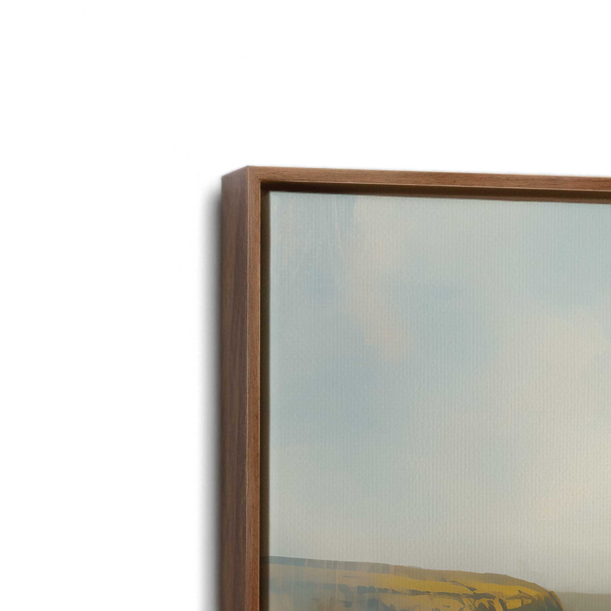 [Color:Walnut], Picture of art in a Walnut frame at an angle