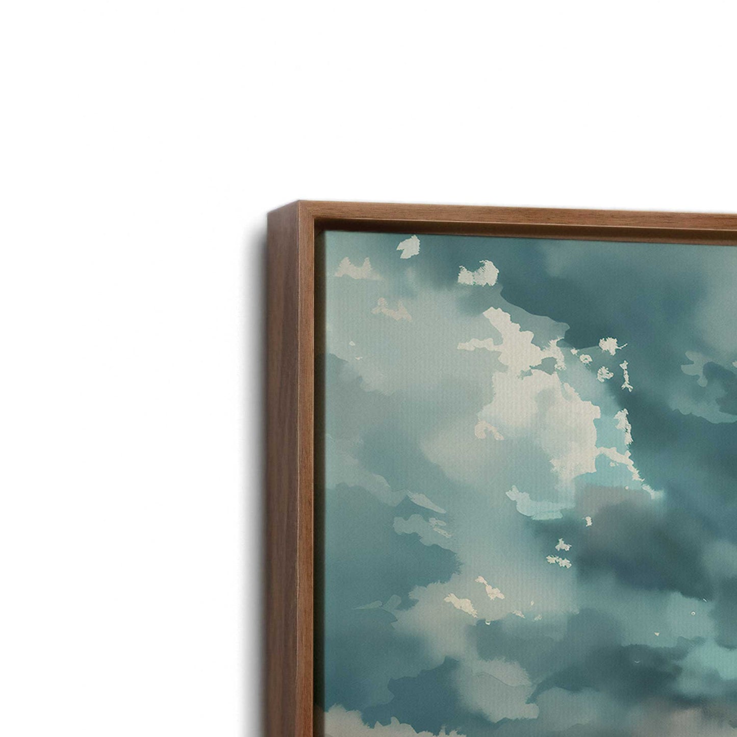 [Color:Walnut], Picture of art in a Walnut frame at an angle
