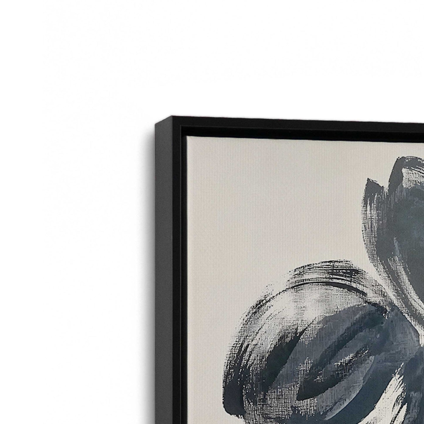 [Color:Satin Black], Picture of art in a Satin Black frame at an angle