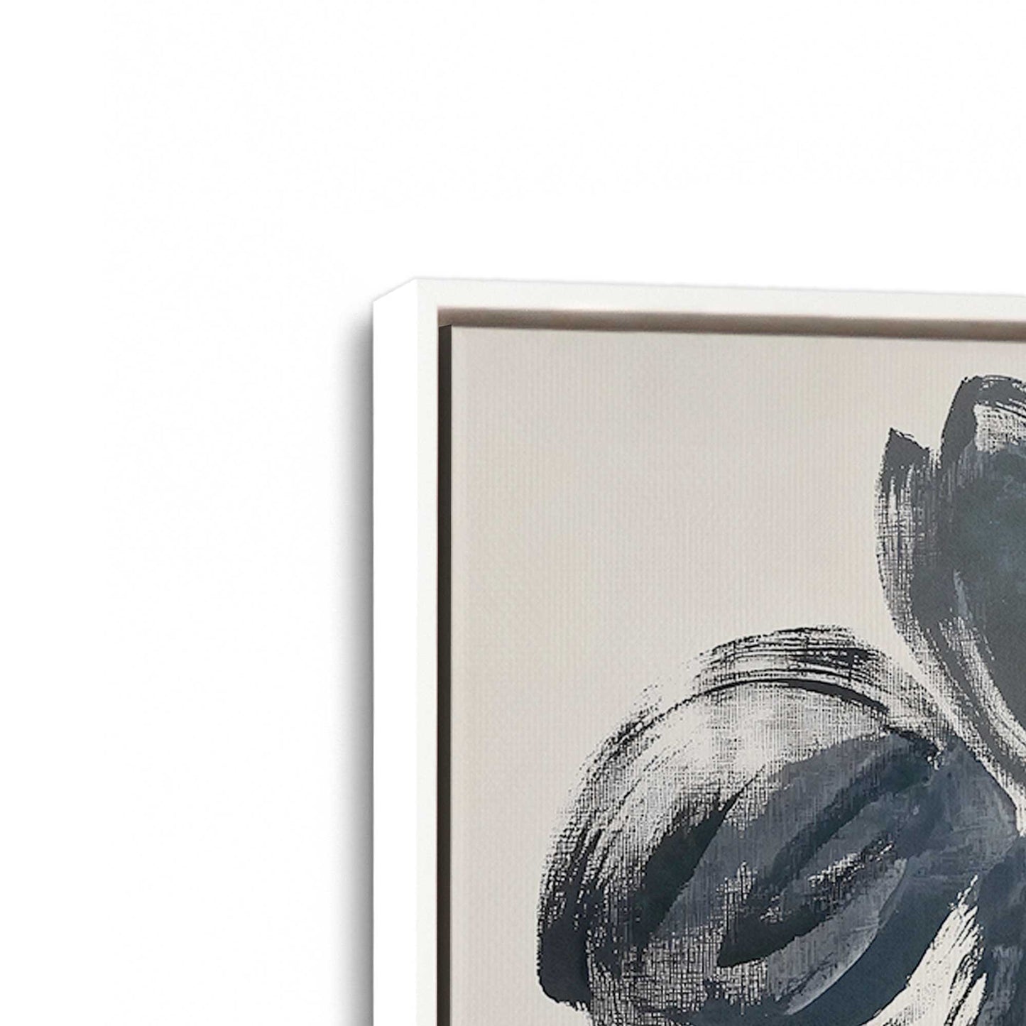 [Color:Opaque White], Picture of art in a White frame at an angle