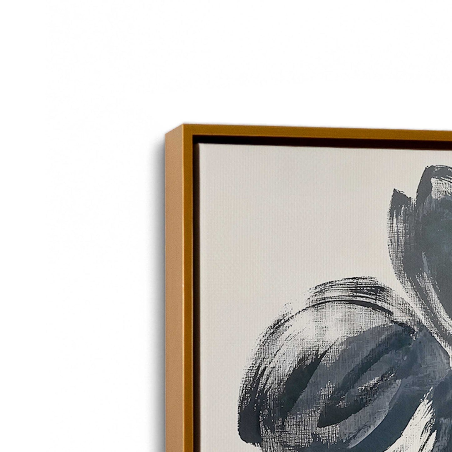 [Color:Polished Gold], Picture of art in a Polished Gold frame at an angle