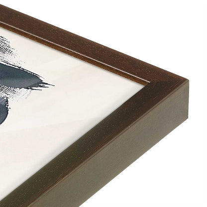 [Color:Brown], Picture of art in a Brown frame at an angle