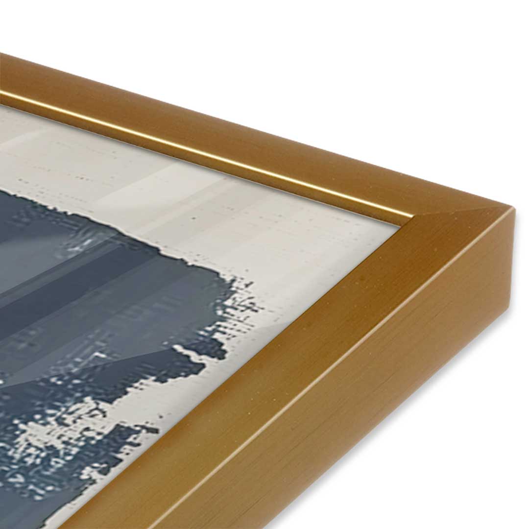 [Color:Polished Gold], Picture of art in a Polished Gold frame at an angle