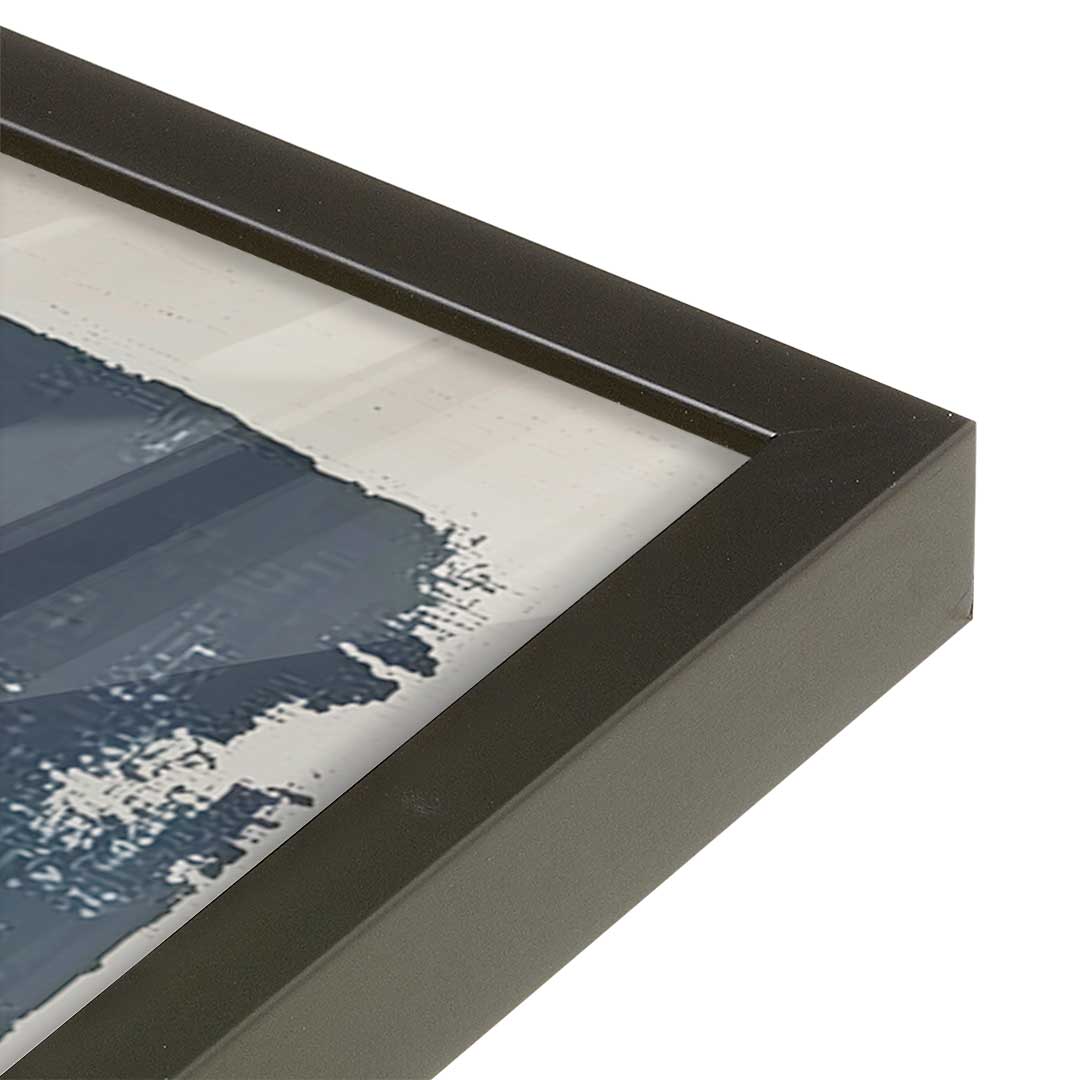 [Color:Satin Black], Picture of art in a Satin Black frame at an angle