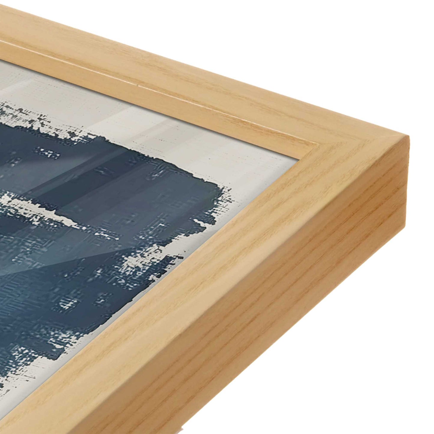 [Color:American Maple], Picture of art in a American Maple frame at an angle